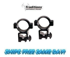 Traditions TWO Scope Rings Quick Peep 1" Matte Black   # A799DS   New!