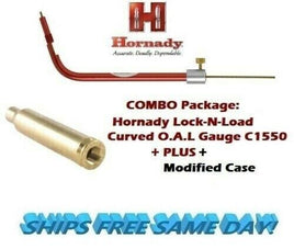 Hornady Lock-N-Load CURVED OAL Gauge C1550 + Modified Case for 6mm BR A6MMB