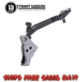 Tyrant Designs I.T.T.S - Glock Gen 3-4 Trigger Grey #TD-GTRIG-3-4-Grey-Black-BAR