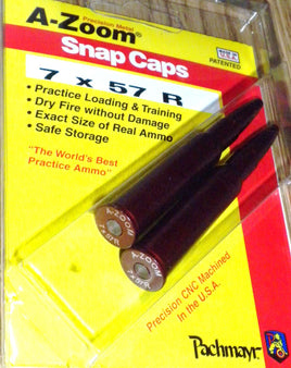 A-ZOOM Action Proving Dummy Round Snap Cap 7 x 57mm Rimmed 2 Pack  # 12242  New!