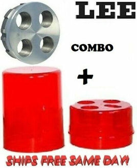 Lee Combo 4 Hole Quick Change Turret + 3-Die Round Storage Die Box # 90269+90535