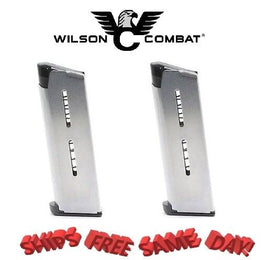 PAIR (TWO) (2) Wilson Combat 1911 Mags .45 ACP,  7 ROUND, Lo-Profile Base 47OXC