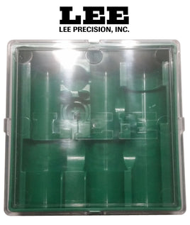 Lee Precision Green THREE Die Plastic Storage Box with Lid  New!