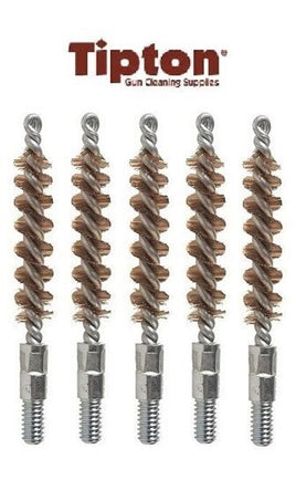 Tipton 25 Cal 5pk Bronze PSTL Bore Brushes 8 x 32 Thread  # 120-466 New!