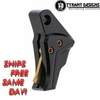 Tyrant Designs I.T.T.S.Trigger for Glock Gen3-4,BLACK # TD-GTRIG-3-4-Black-Gold