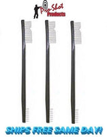 Pro-Shot Products Double Ended Nylon Bristles Gun Cleaning Firearm Brush 3 PACK!