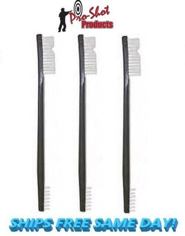 Pro-Shot Products Double Ended Nylon Bristles Gun Cleaning Firearm Brush 3 PACK!