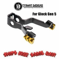 Tyrant Designs Glock Gen 5 Extended Slide Release, GOLD NEW! # TD-GSTOP-5-GOLD