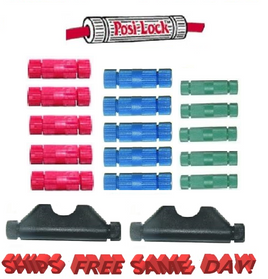 Posi-Lock 17 Piece Combo 6-8G,14-16G, 18-24G & FF1218 Mini Fuse Holder NEW!!