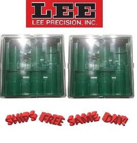 Lee Precision TWO Green THREE Die Plastic Storage Box with Lid! NEW! 2 PACK!