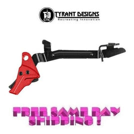 Tyrant Designs I.T.T.S Glock Gen 3-4 Trigger RED # TD-GTRIG-3-4-Red-Black-BAR