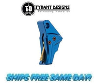 Tyrant Designs Glock Gen 5 Compatible Trigger, BLUE/GOLD # TD-GTRIG-5-BLUE-GOLD