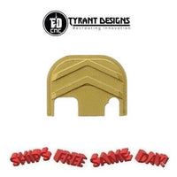 Tyrant Designs Glock Gen 1-4 Slide Cover Plate, GOLD, NEW! # TD-G1-4SP-GLD