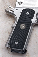 Wilson Combat 1911 Full Size Grips, Starburst G10, Blk, Beveled Bottom # 351AAFS