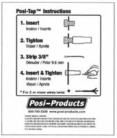 Posi-Tap PTA-1800M (EX-135R,#642) RED/BLACK WireTap MINI, 18 Awg,10 pack - NEW