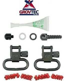 GrovTec Sling Swivel Set Mossberg 500 1" Locking Swivels Steel Black # GTSW31