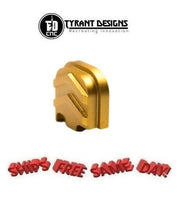 Tyrant Designs Glock Gen 5 Slide Cover Plate, GOLD New! # TD-G5SP-GLD