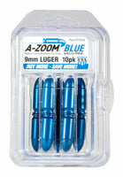 A-ZOOM Action Proving Dummy Round, 10 PACK Snap Caps for 9mm LUGER Blue 15316