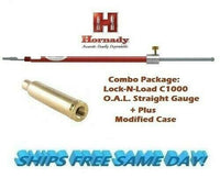Hornady Lock-N-Load STRAIGHT OAL Gauge C1000 + Modified Case for 243 Win NEW