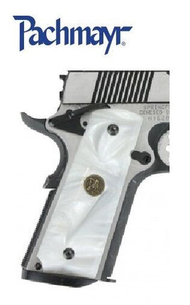 Pachmayr  1911 Custom Series WHITE Pearl Grips, (both sides) # 62001  New!