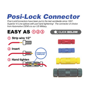 Posi-Lock Yellow Splice connector  12-10 GA (EX-385Y #602) 20 pk, NEW # PL1012Y