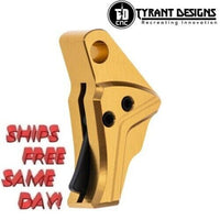 Tyrant Designs 5LB Glock 43/43x/48 Trigger GOLD,BLACK NEW TD-G43TRIG-Gold-Black
