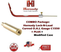 Hornady Lock-N-Load CURVED OAL Gauge C1550 + Modified Case for 458 Lott C458L