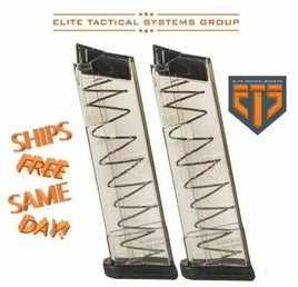 TWO ETS Elite Tactical Systems 10-Round Mag for Glock 26 9MM Luger