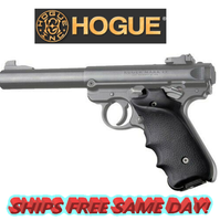 Hogue Ruger MK IV: Black Rubber Grip with Finger Grooves & Right Hand Thumb Rest