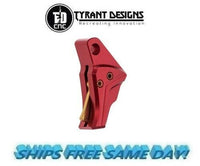 Tyrant Designs Glock Gen 5 Compatible Trigger, RED/GOLD # TD-GTRIG-5-RED-GOLD