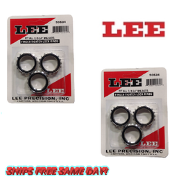 Lee Universal Die Locking Rings Nuts 7/8"-14 Thread (TWO PACKS OF 3)  # 90534