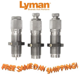 Lyman Carbide 3 Die Set - Seating, Sizing and Expanding Dies for 9mm  # 7680111