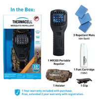 Thermacell MR300 Portable Mosquito Repeller, Hunt Pack w/Holster NEW! # MR300F