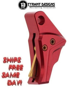 Tyrant Designs I.T.T.S.Trigger for Glock Gen3-4, Red/Gold TD-GTRIG-3-4-Red-Gold