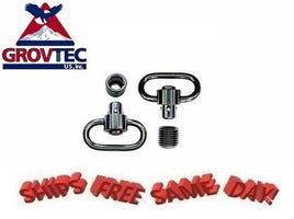 GrovTec Heavy Duty Push Button Quick Detach Sling Swivel Set 1-1/4 Black GTSW295