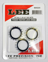 Lee Universal Die Locking Rings Nuts 7/8"-14 Thread (3 Pack) NEW STYLE # 90534