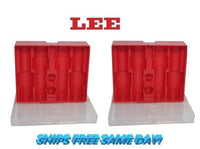 Lee Precision Pair (2) of Red Storage Box with Clear Lid for FOUR (4) Dies 90422