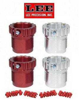 Lee Precision 4PK Lock-Ring Eliminator Breech Lock Bushing-RED & SILVER! 90063