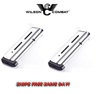 Wilson Combat PAIR 1911 Mag 10mm, Full-Size,9 Rnd,Standard Base Pad NEW # 47NX