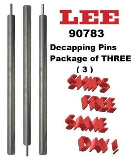 Lee Universal Depriming and Decapping Die Pin  Pack of 3 # 90783 New!