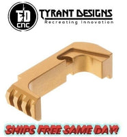 Tyrant Designs Gen4-5 Glock Extended Magazine Release, GOLD New! # TD-GEMR-GLD