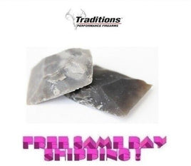 Traditions Black Powder English Flints 5/8" Knapped (Pack of 2) New! A1208FF