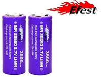 TWO IMR eFest 3500 mAh 26650 3.7v Li-Mn Flat Top *AUTHENTICITY CODE * New!