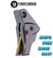 Tyrant Designs 5LB Glock 43/43x/48 Trigger Grey, Gold NEW # TD-G43TRIG-Grey-Gold