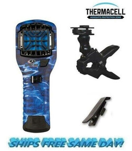 Thermacell MR300 Portable Mosquito Repeller  Mossy Oak Fish Pack w/Clamp MR300MO