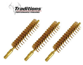 Traditions Bronze Bristle Cleaning Brush .50/.54 Cal. Package of 3  # A1278 New!