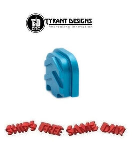 Tyrant Designs Glock Gen 5 Slide Cover Plate, BLUE New! # TD-G5SP-BLUE