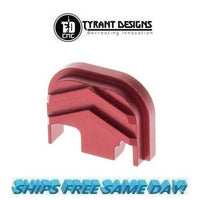 Tyrant Designs Glock Gen 1-4 Slide Cover Plate, RED, NEW! # TD-G1-4SP-RED