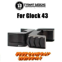 Tyrant Designs Glock 43 Extended Mag Release, BLACK, New!! # TD-43E-BLK